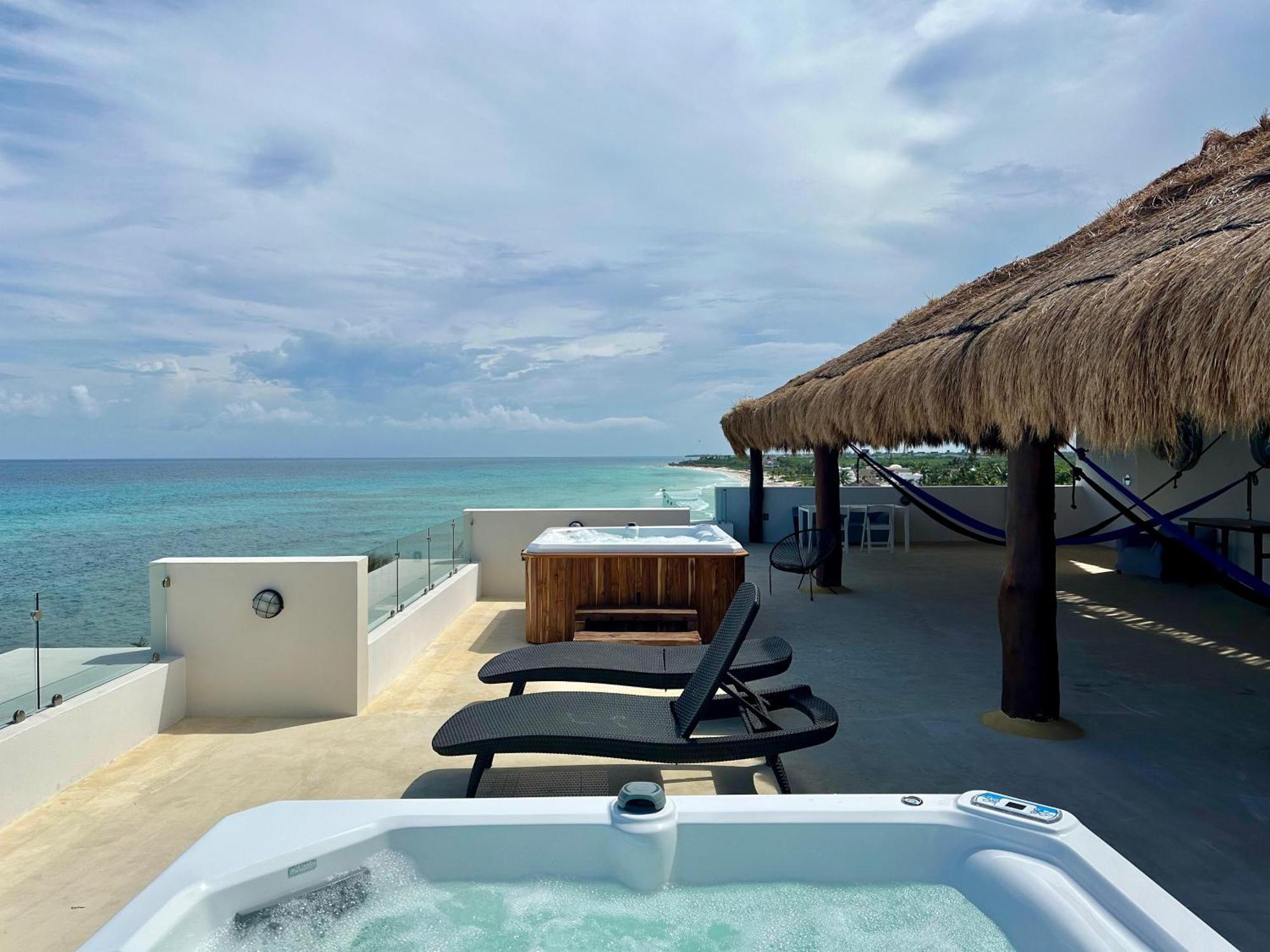 Angelina 28 Beachfront And Family Apartments - Modern And Relaxing Long Stays - 20 Min From Cancun Airport Пуэрто-Морелос Экстерьер фото